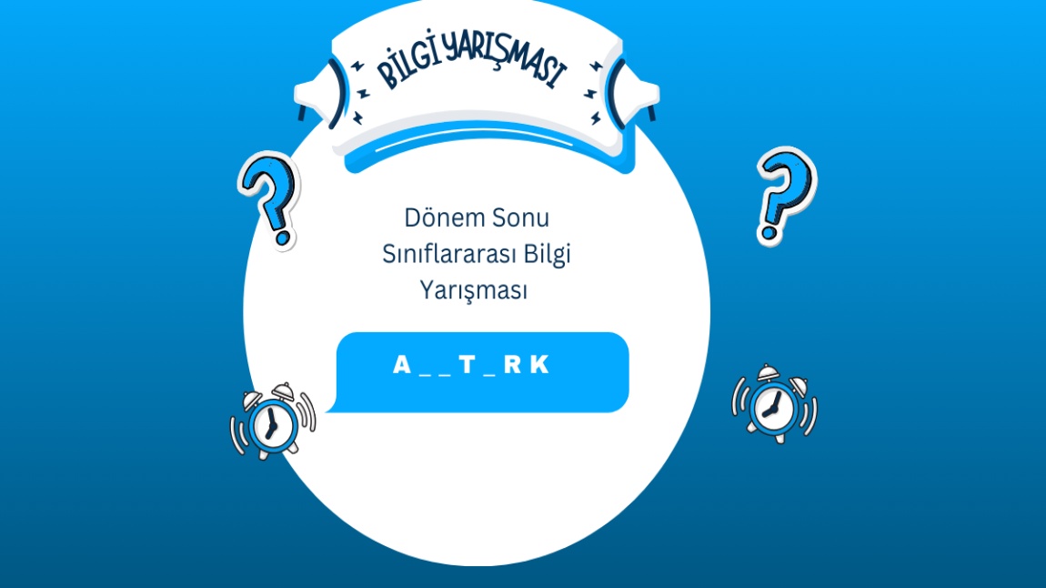 6.sınıflar bilgi yarışması yapıldı . Katılım sağlayan bütün öğrencilerimize teşekkür ederiz.